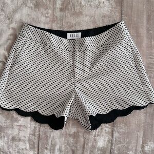 White shorts with black polkadots